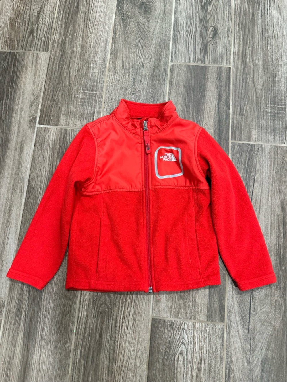 The North Face Red Youth Zip-Up Fleece Jacket
